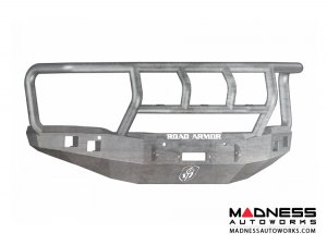 GMC Sierra 1500 Stealth Front Winch Bumper Titan II Guard - Smittybilt XRC - Raw Steel WARN M12000 - (2014-2015)